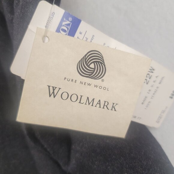 1997 Deadstock Pendleton Plus Petite 100% Wool Skirt 22W Charcoal Lined USA - Picture 4 of 7